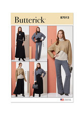 Strik toppe, nederdel, og bukser. Butterick 7013. 