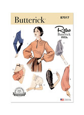 Sæt af ærmer til kjoler og bluser. Butterick 7017. 