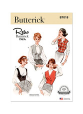 Vest i fire stilarter. Butterick 7018. 